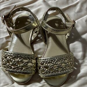 Janie and Jack Gold Woven Strap Sandals